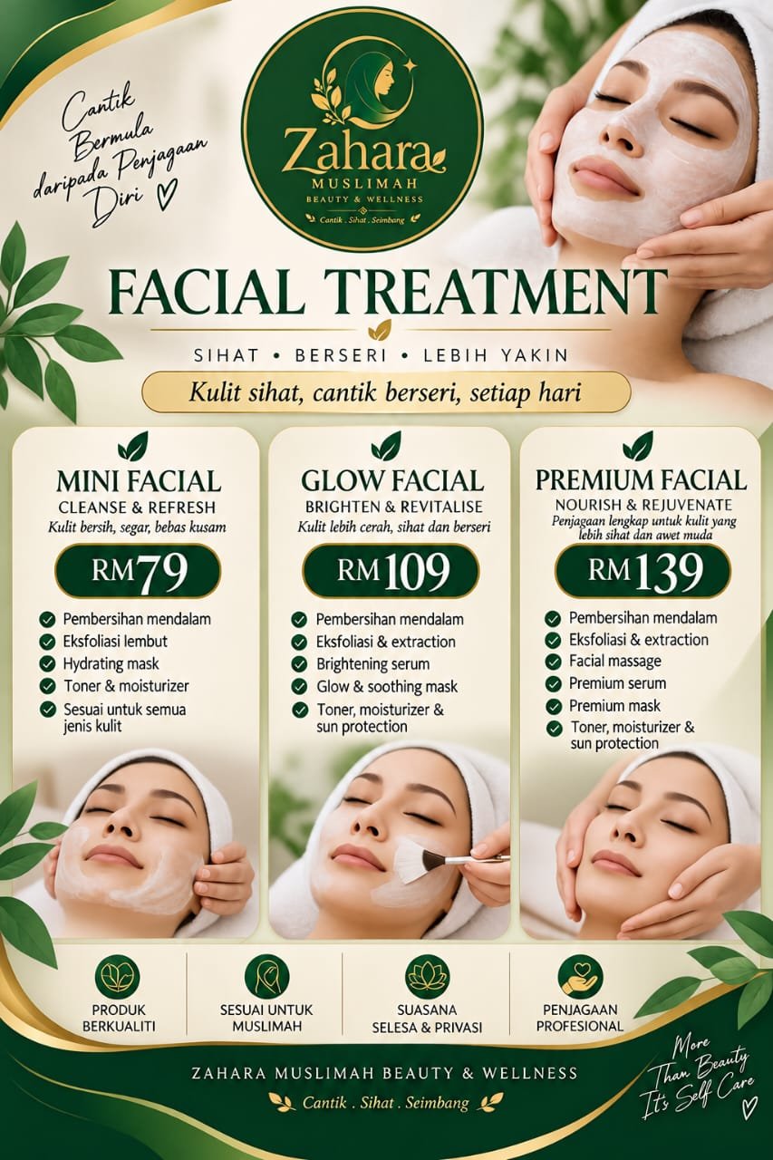 Brosur Facial Treatment Zahara