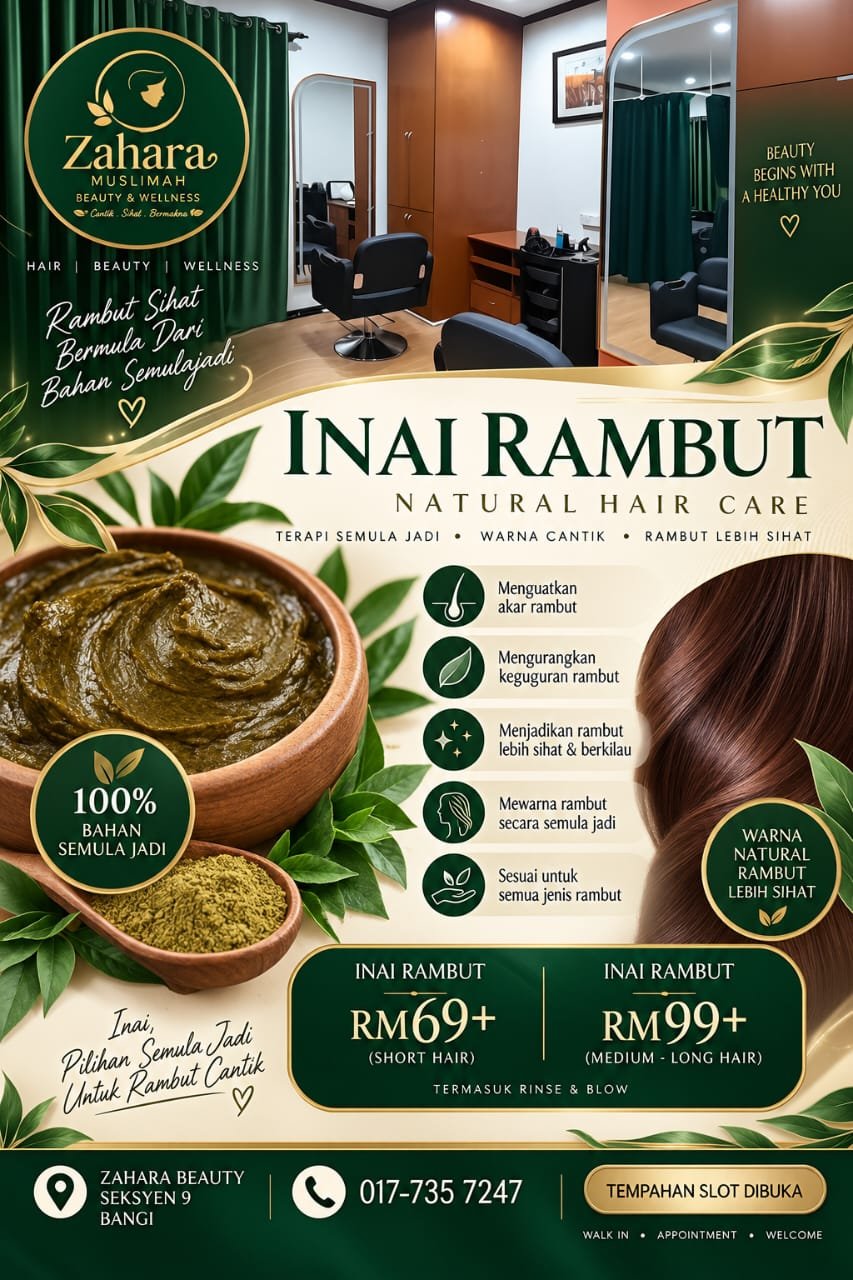 Brosur Inai Rambut Zahara